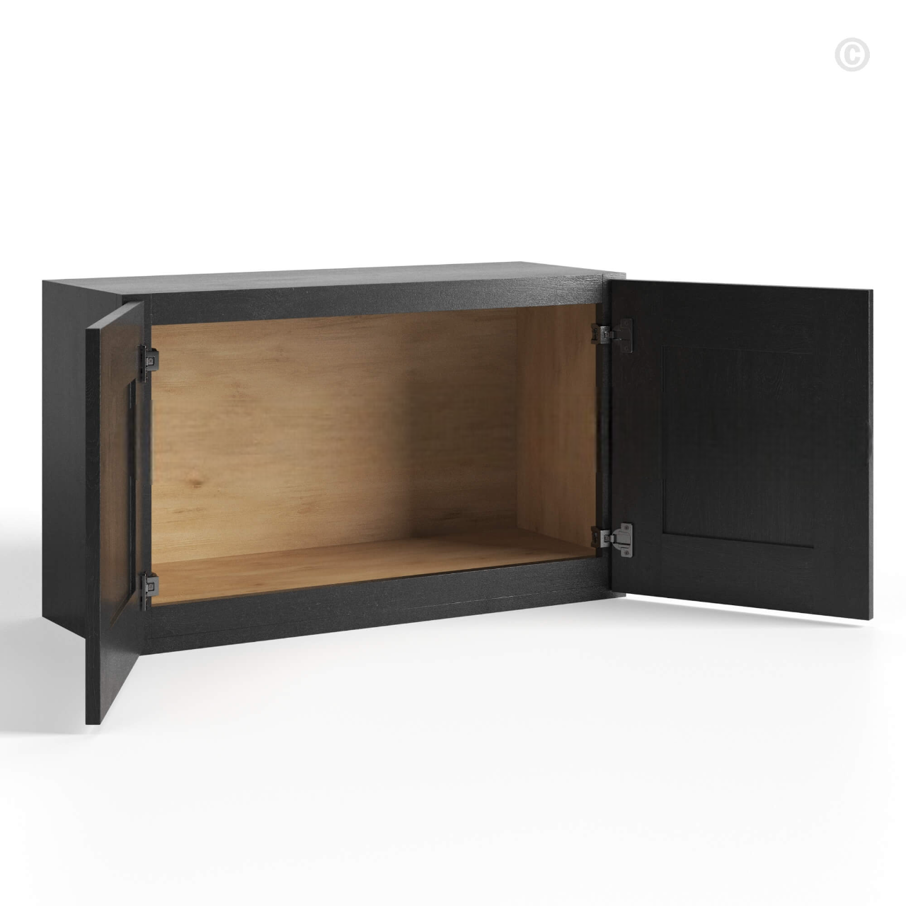 Mocha Slate Shaker Double Door Wall Cabinets- 18″H – 21″H, 12″D