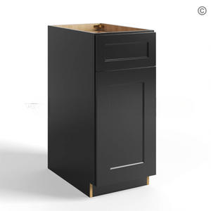Black Shaker Base Cabinet Single Door Single Drawer