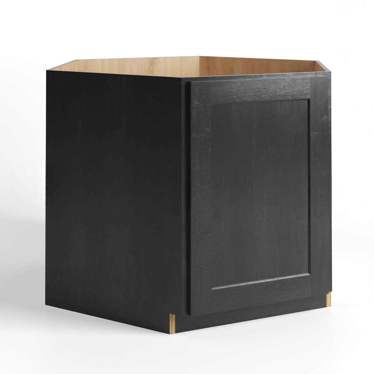 Mocha Slate Shaker Corner Sink Base Cabinet