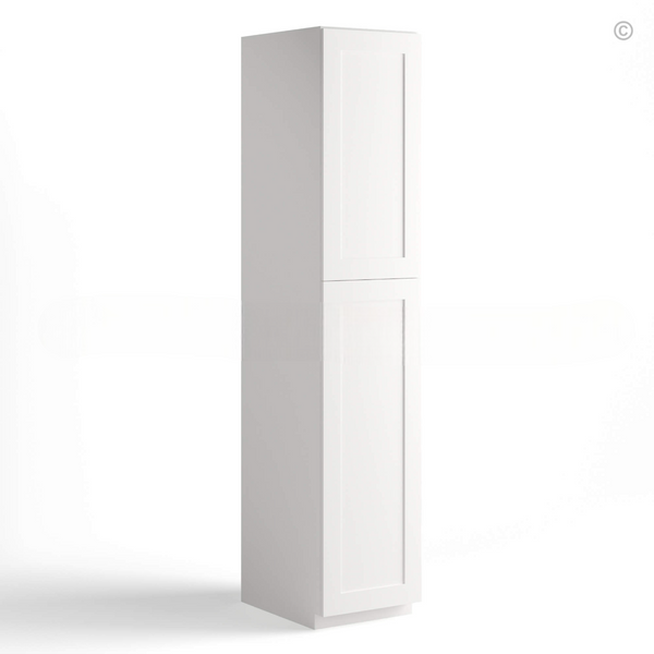 White Shaker 18″ W Utility Pantry Cabinet