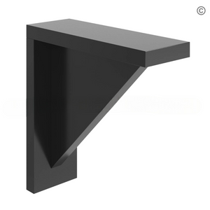 Black Shaker Corbel 9″H