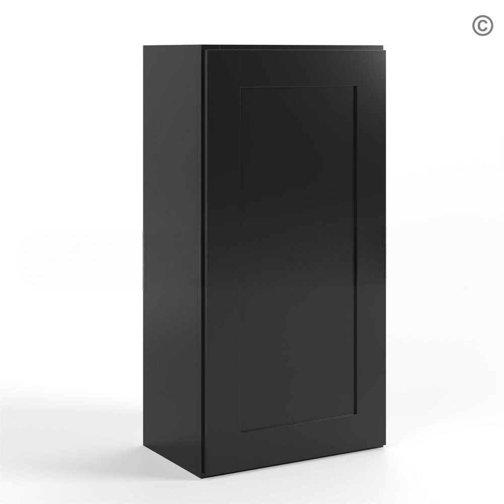 Black Shaker 36″ H Single Door Wall Cabinet