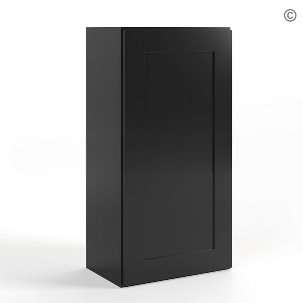 Black Shaker 36″ H Single Door Wall Cabinet