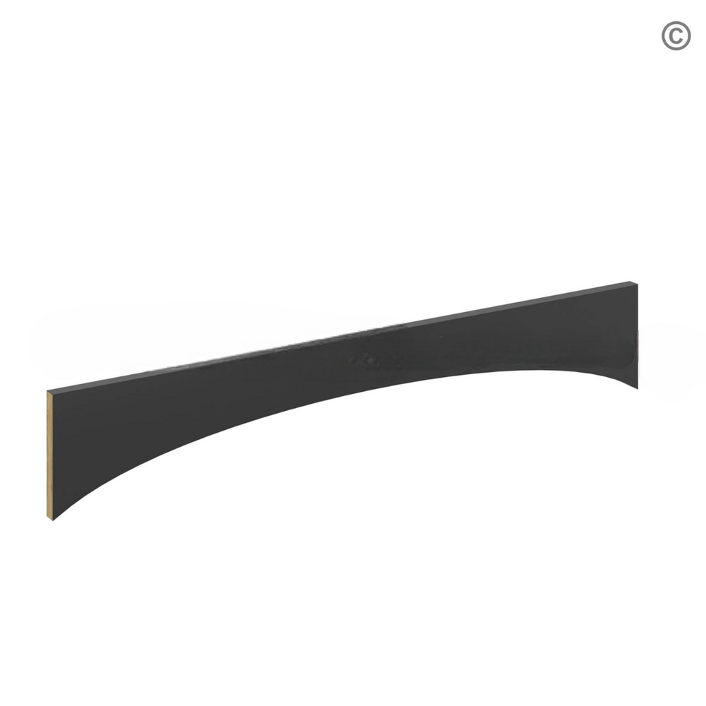 Black Shaker Arched Valance