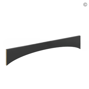 Black Shaker Arched Valance