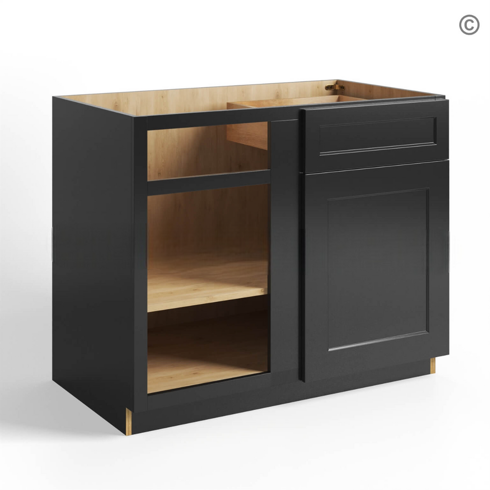 Black Shaker Base Blind Corner Cabinet