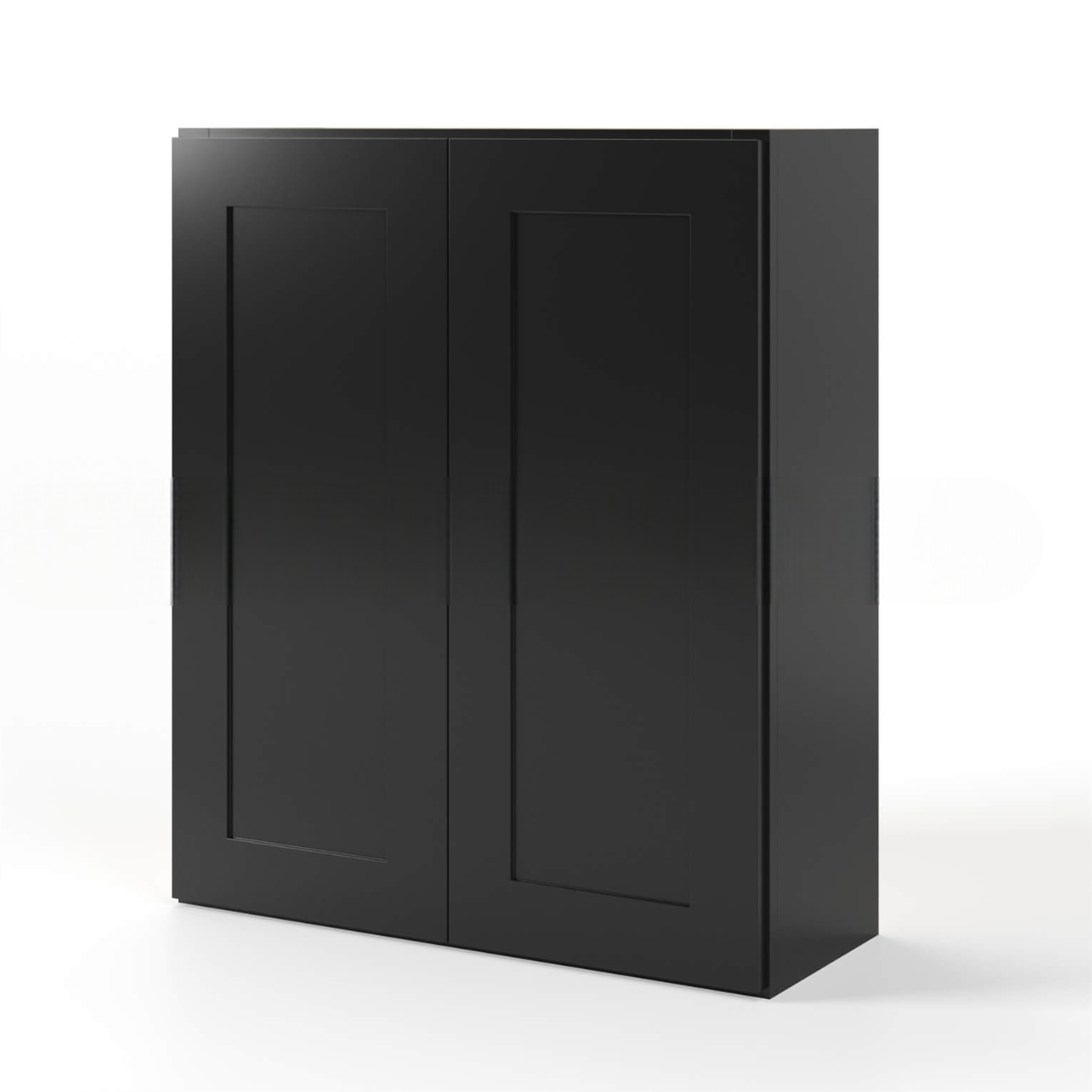 Black Shaker 36″ H Double Door Wall Cabinet