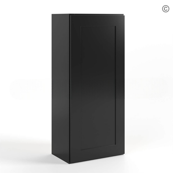 Black Shaker 42″ H Single Door Wall Cabinet