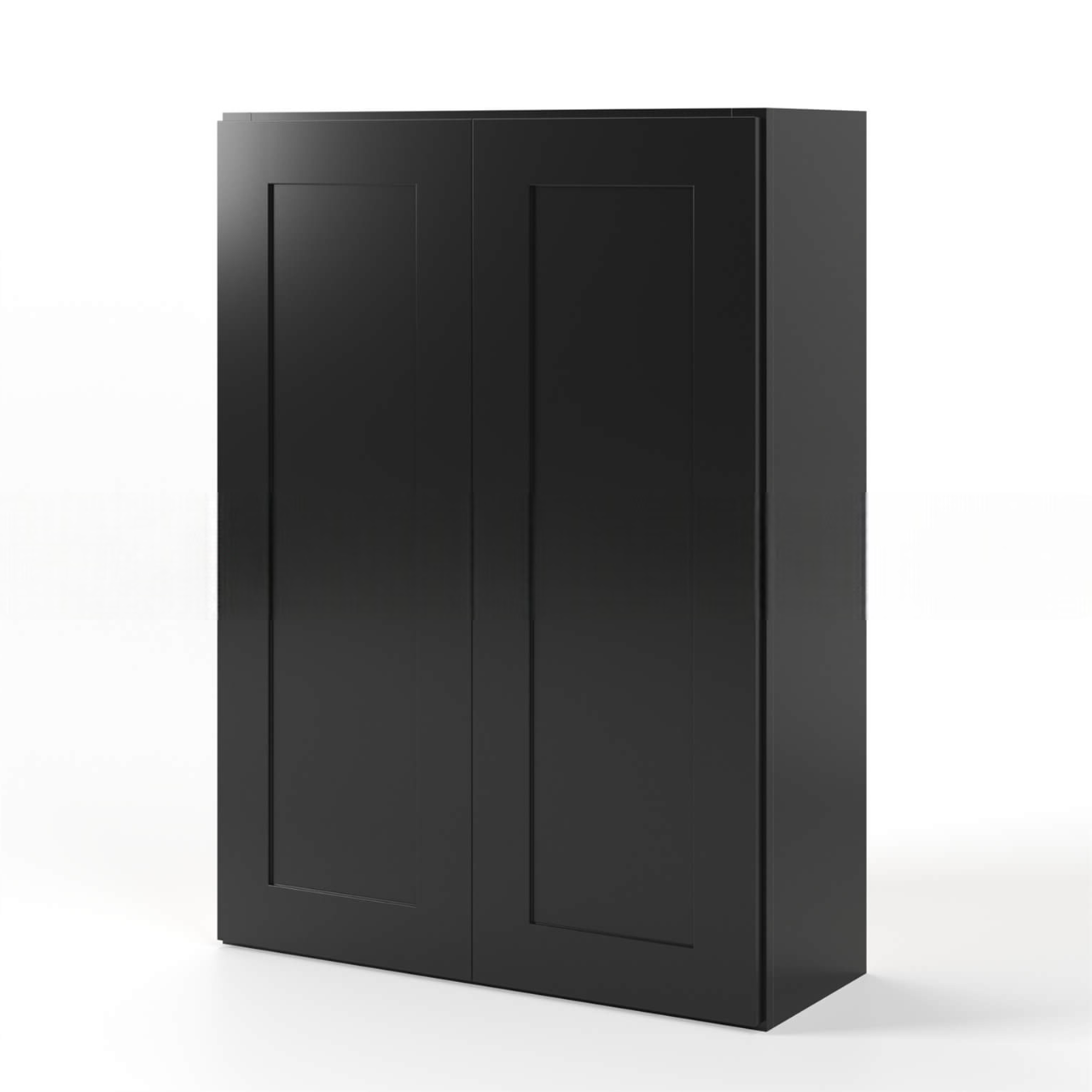 Black Shaker 42″ H Double Door Wall Cabinet