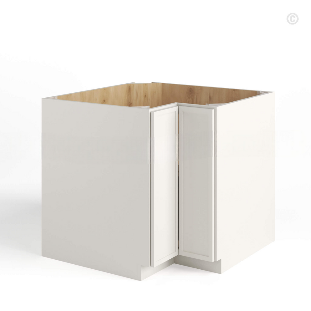 Slim Dove White Lazy Susan Base Cabinet