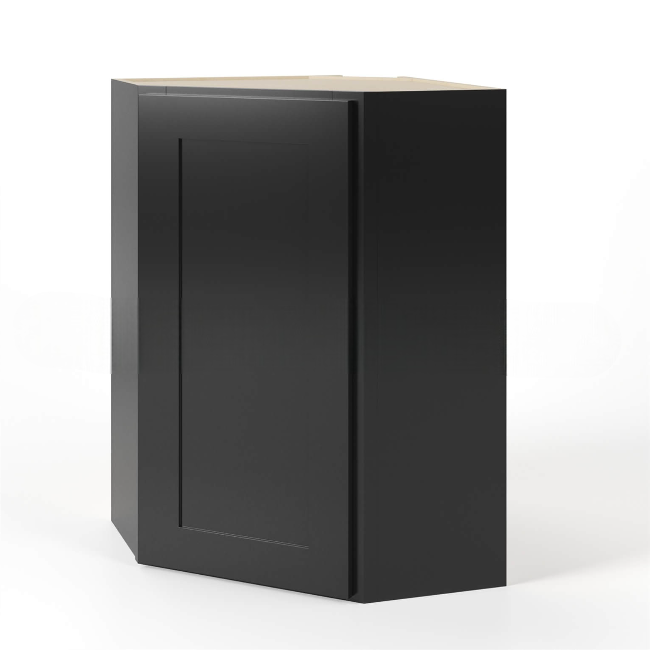 Black Shaker 24″ Diagonal Corner Wall Shelf