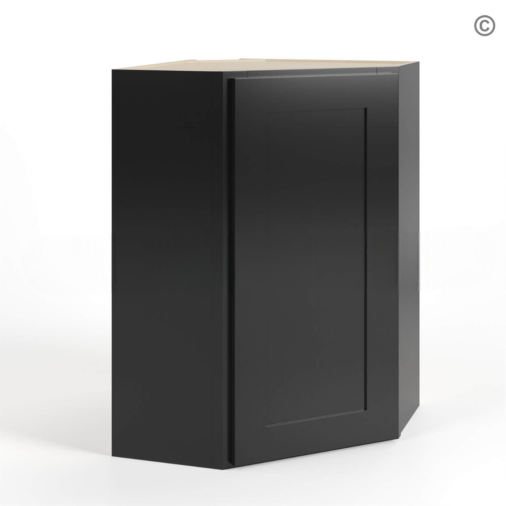 Black Shaker 24″ Diagonal Corner Wall Shelf