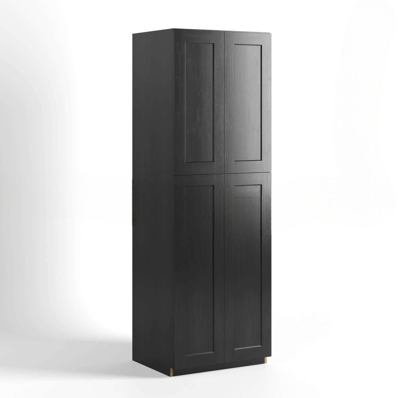 Mocha Slate Shaker Tall Pantry Cabinet 4 Doors
