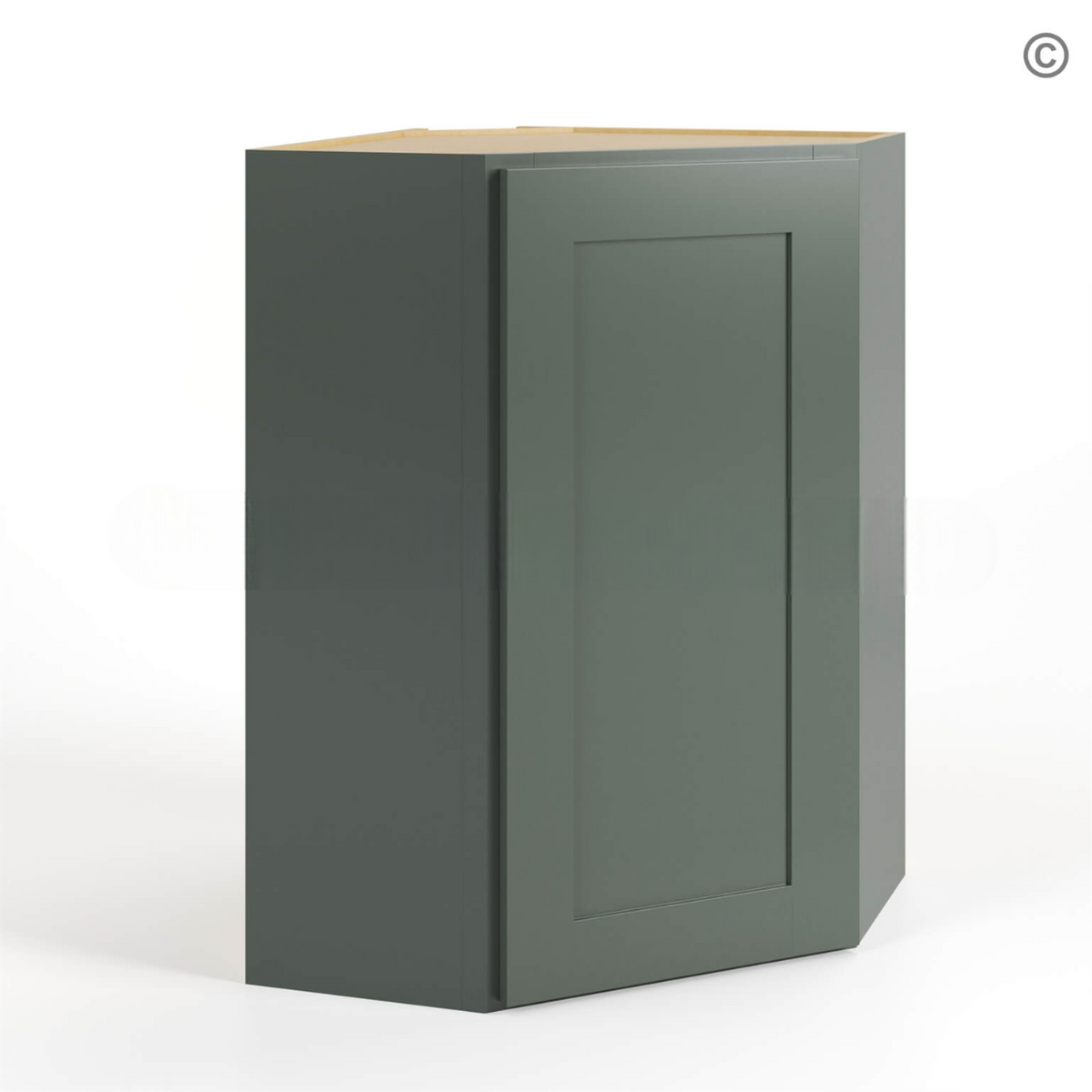 Green Shaker 24″ Diagonal Corner Wall Shelf