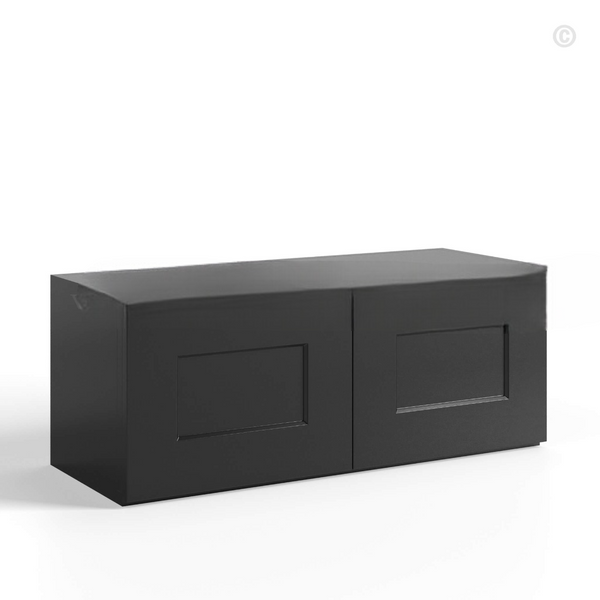 Black Shaker Double Door Wall Cabinets- 12″H – 12″D