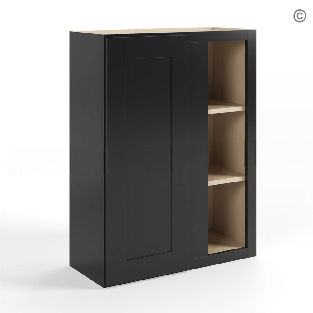 Black Shaker 36″ H Wall Blind Cabinet