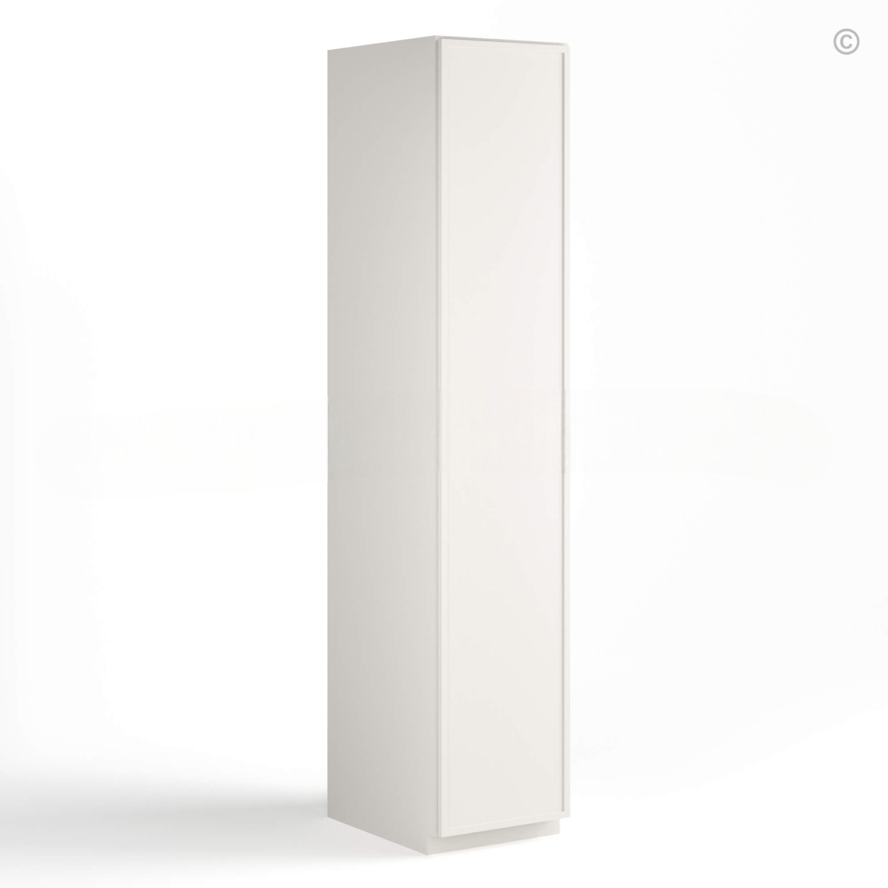 Dove White Slim Shaker Tall Pantry Cabinet with 2 Doors