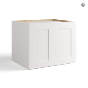 White Shaker 24″ H Refrigerator Wall Cabinet 24″ Deep
