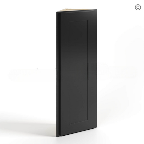Black Shaker 12″ Angle Wall Cabinet