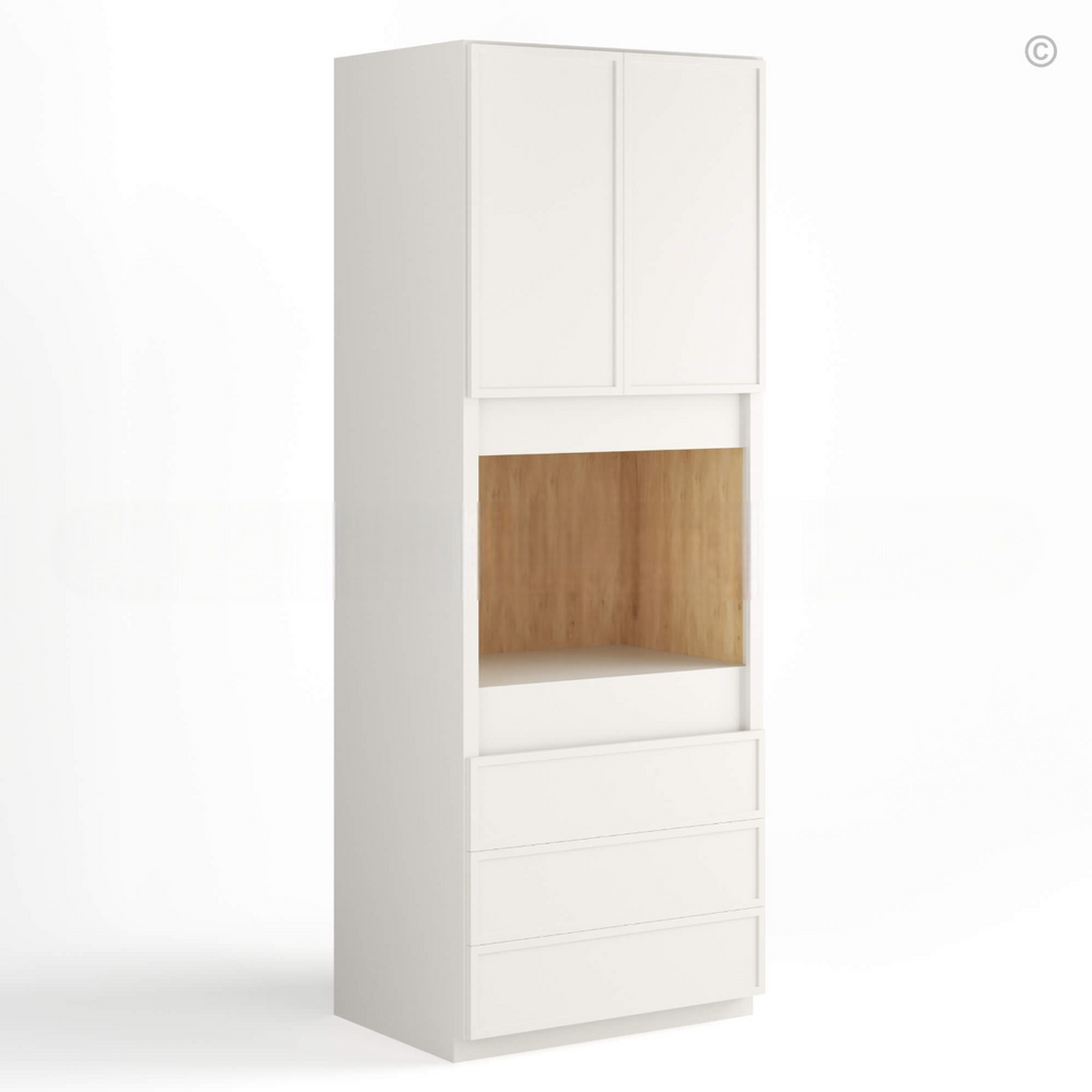 Dove White Slim Shaker 33″W Oven Pantry Cabinet