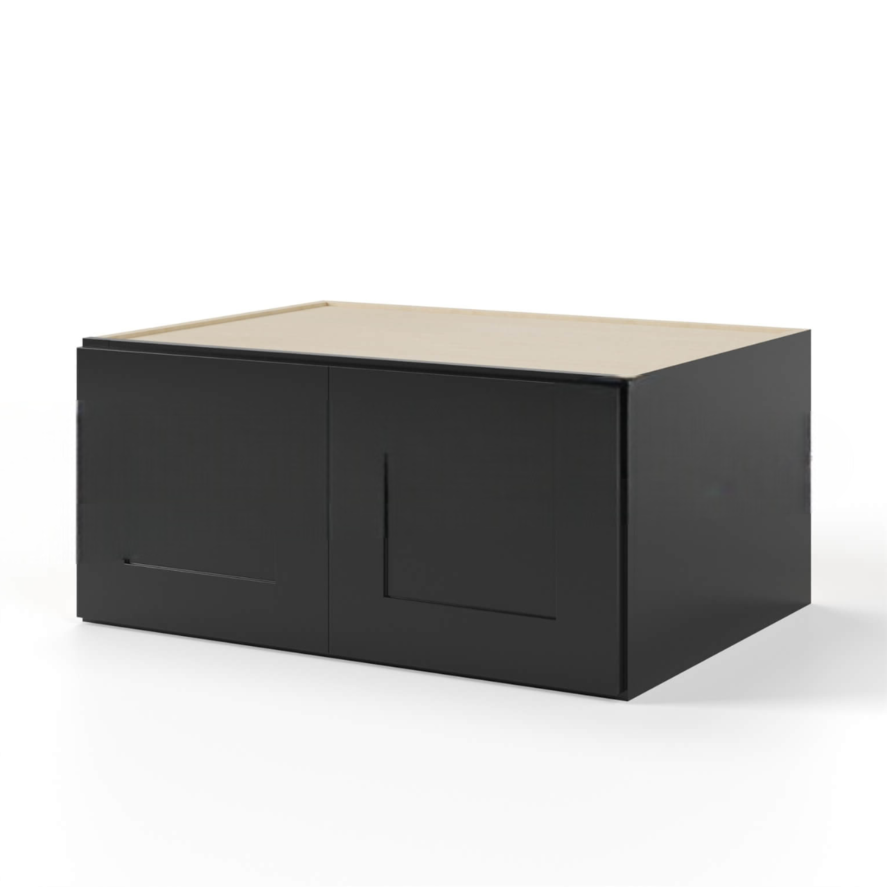 Black Shaker 30″ W Refrigerator Wall Cabinet 24″ Deep