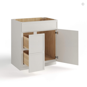 Dove White Slim Shaker Vanity Combo with Drawers