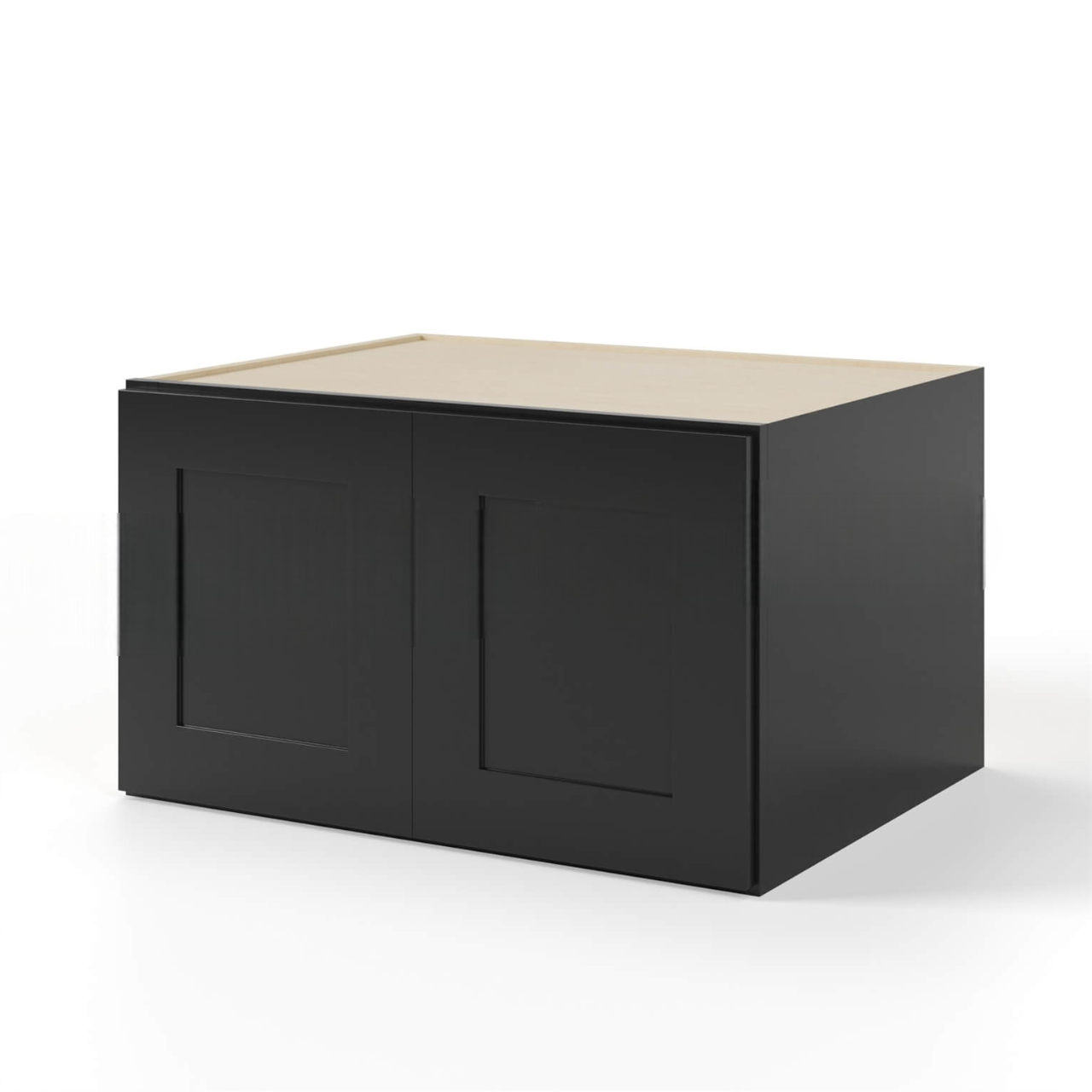 Black Shaker 33″ W Refrigerator Wall Cabinet 24″ Deep