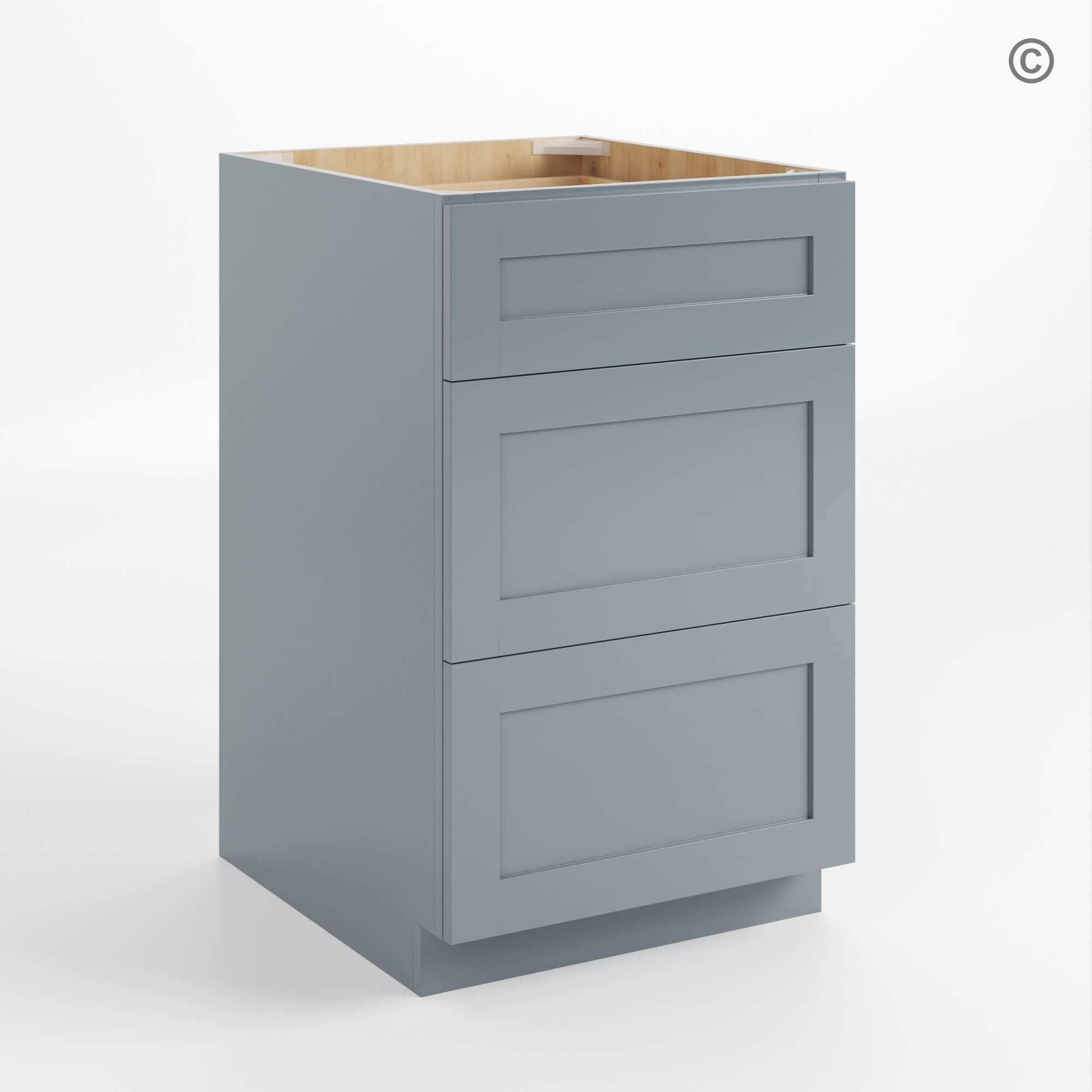 Gray Shaker Drawer Base