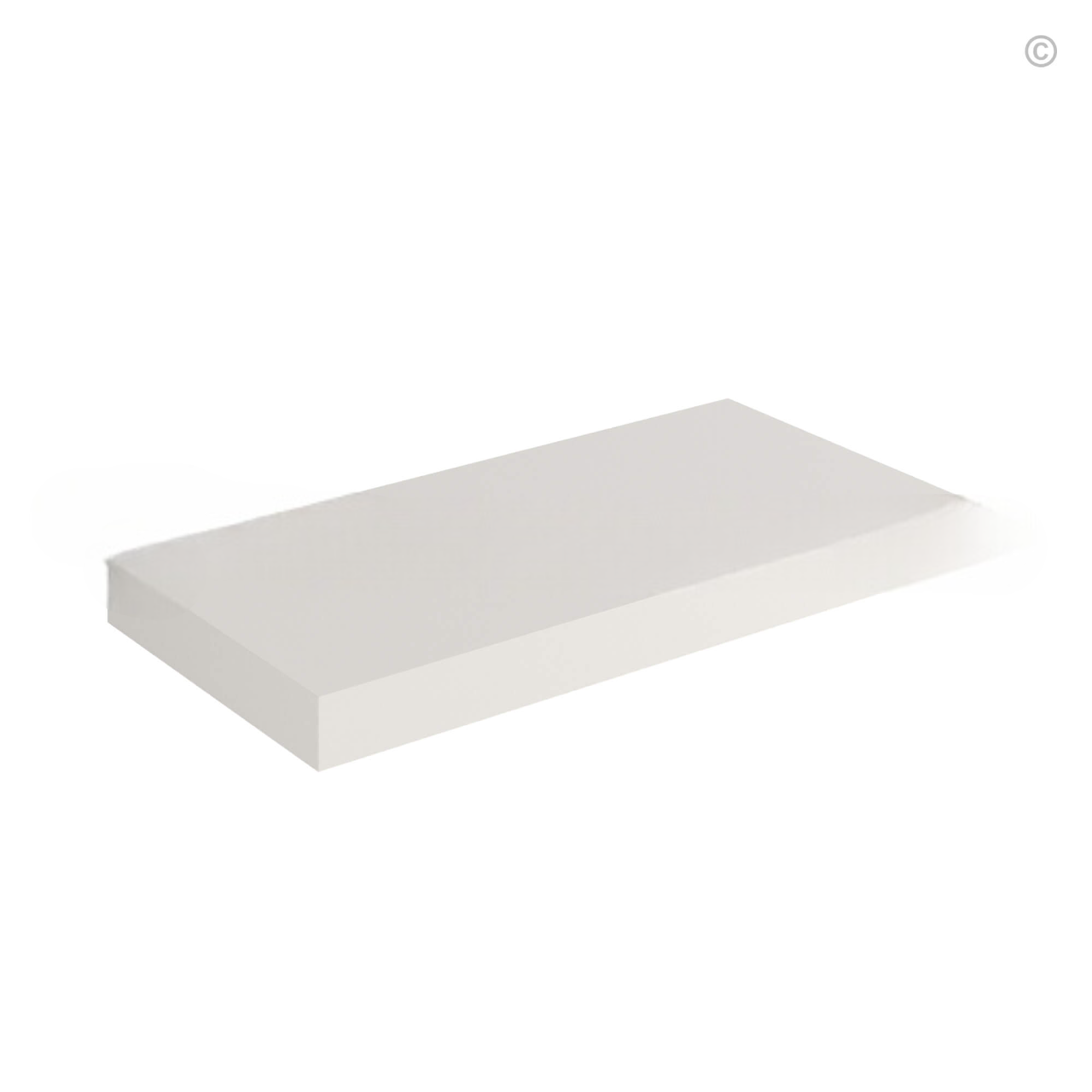 Dove White Slim Shaker Floating Shelf