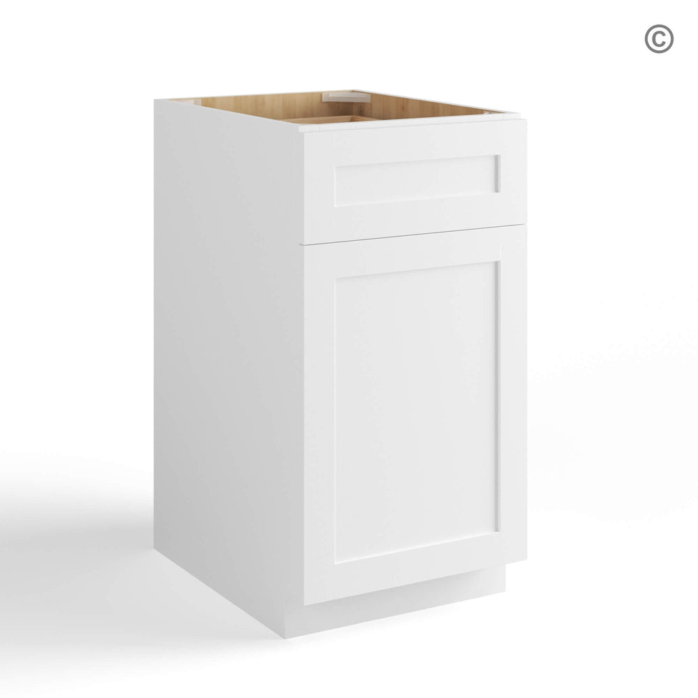 White Shaker Document File Base Cabinet