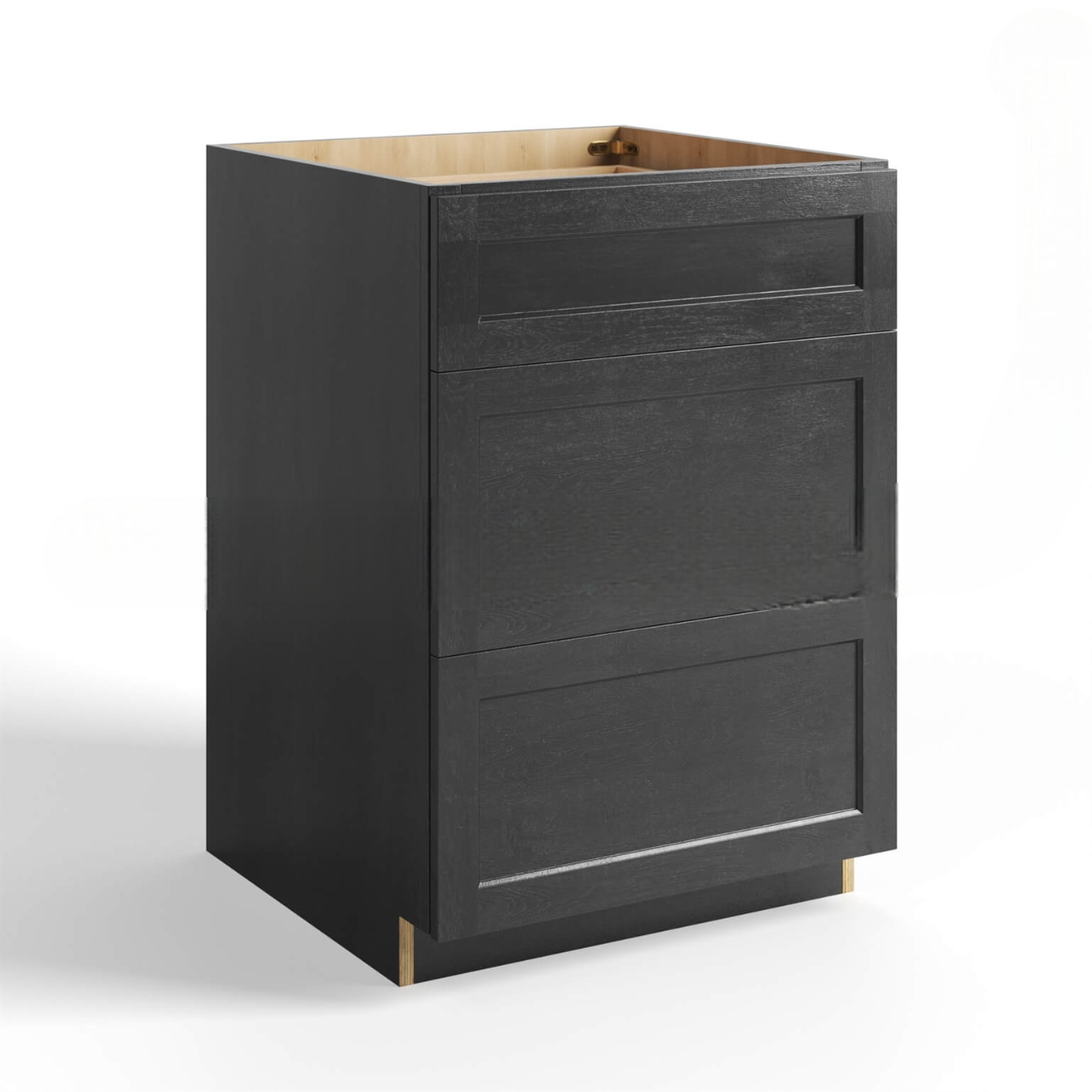 Mocha Slate Shaker Base cabinet with 3 Drawers