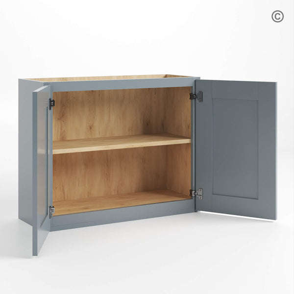 Gray Shaker 24″ H Double Door Wall Cabinet