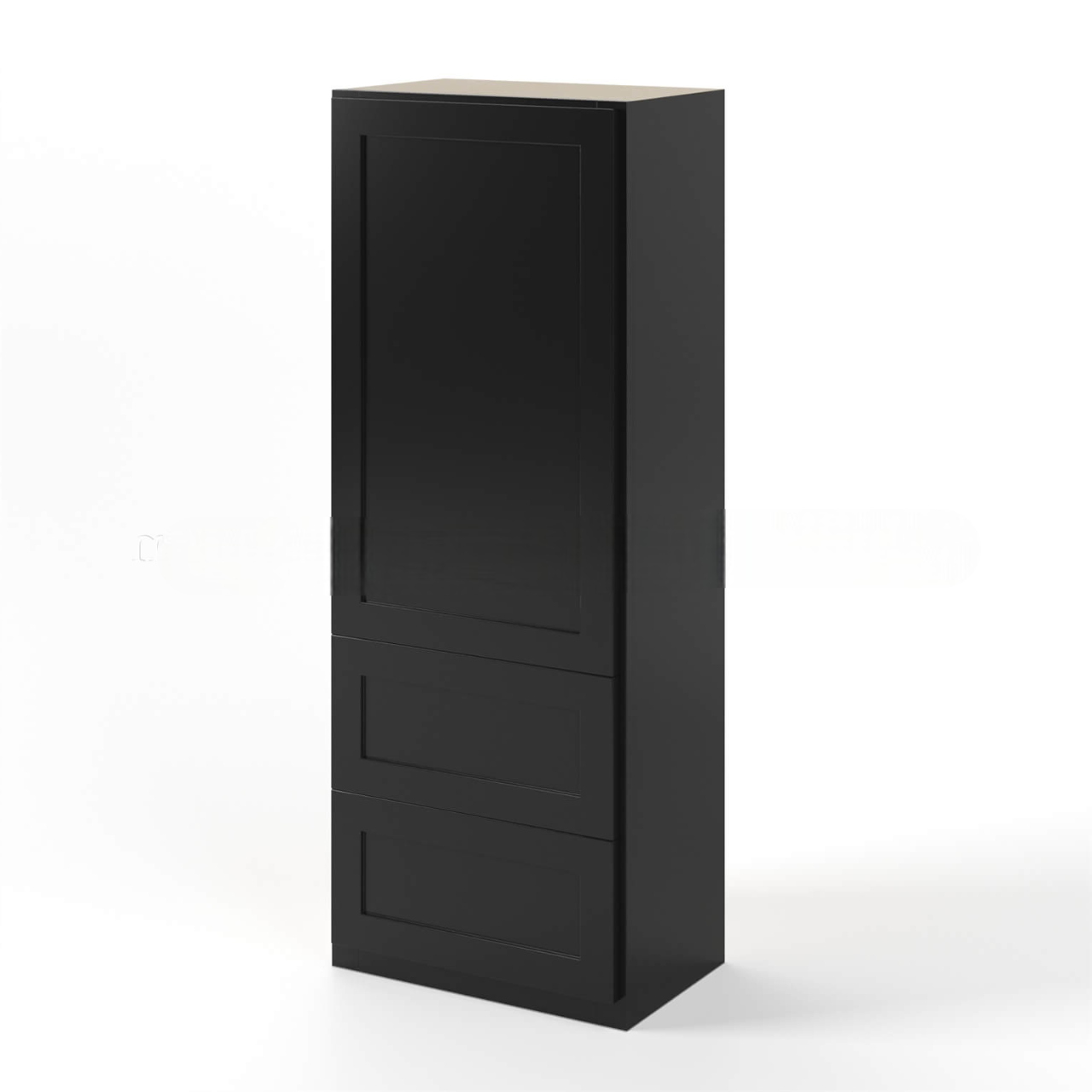 Black Shaker 18″W Wall With Drawer Cabinet