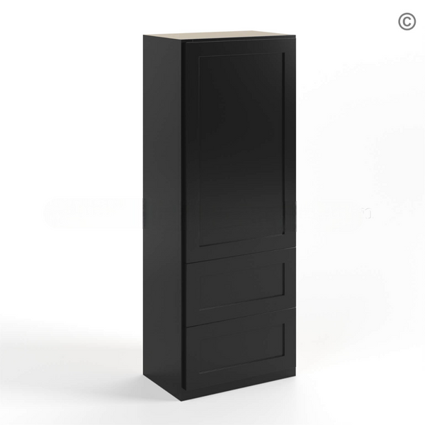 Black Shaker 18″W Wall With Drawer Cabinet