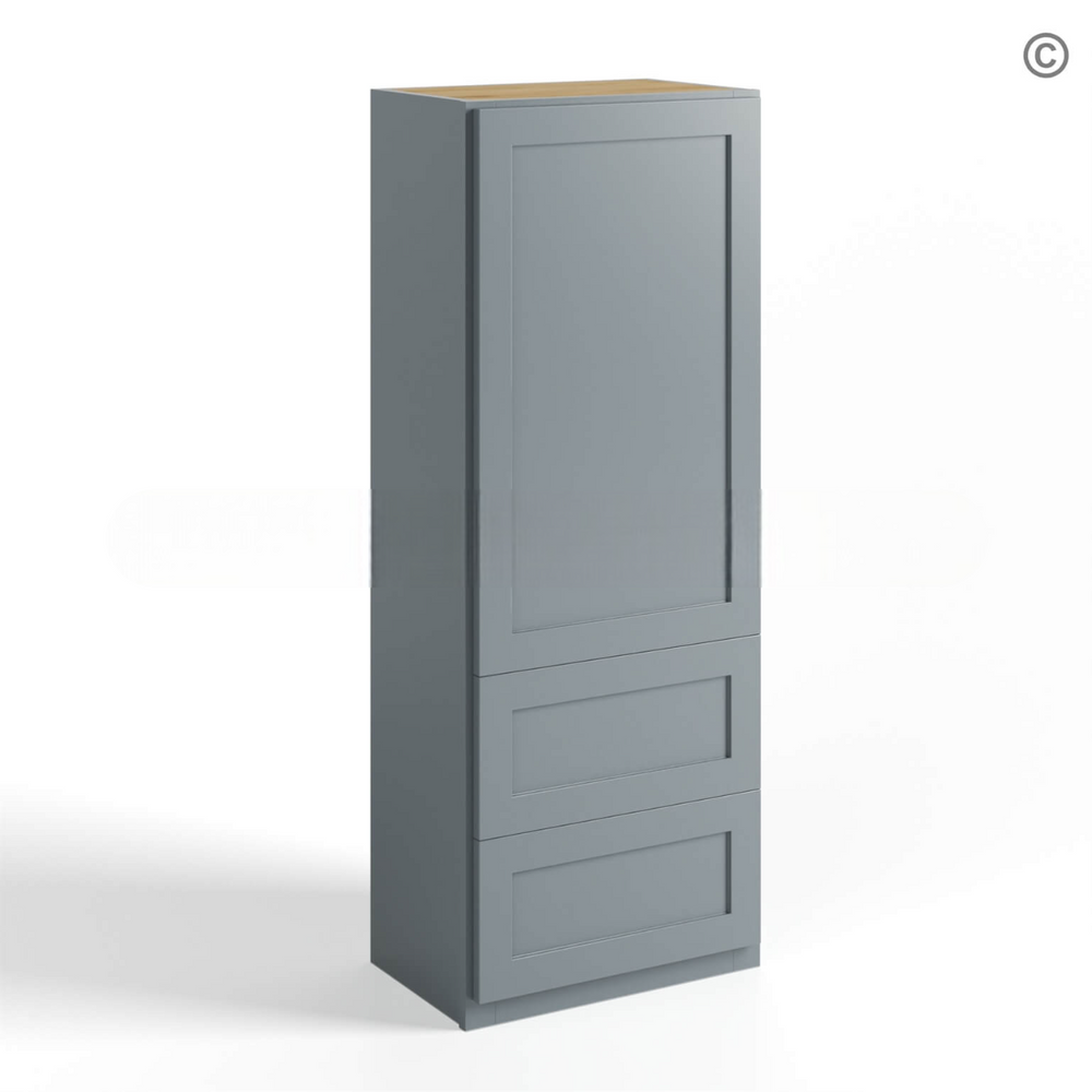 Gray Shaker 18″W Wall With Drawer Cabinet