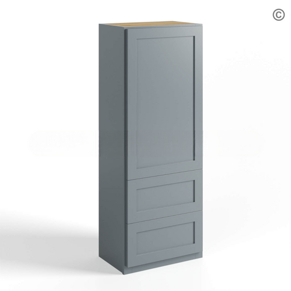 Gray Shaker 18″W Wall With Drawer Cabinet