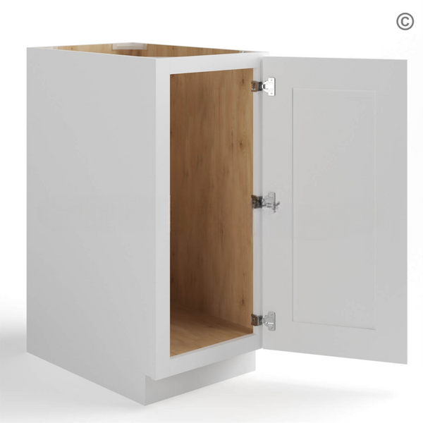 White Shaker Base Cabinet Single Door Full Height