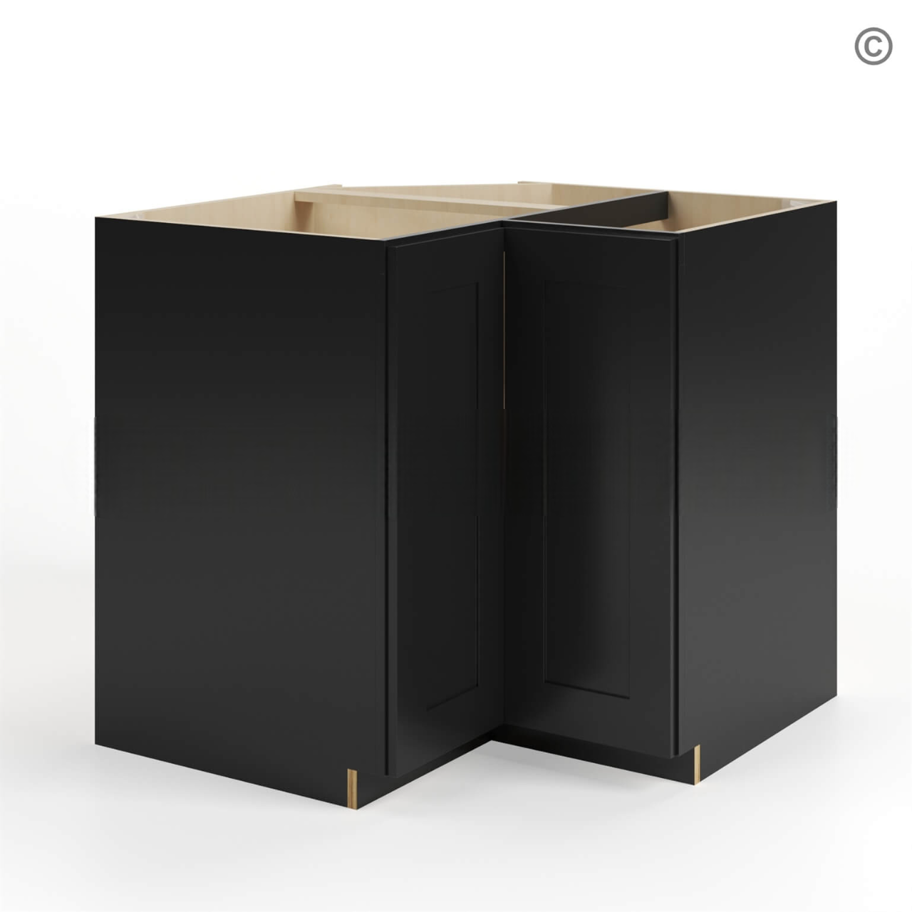 Black Shaker Easy Reach Base Cabinet