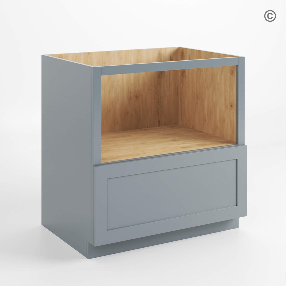 Gray Shaker Microwave Base Cabinet
