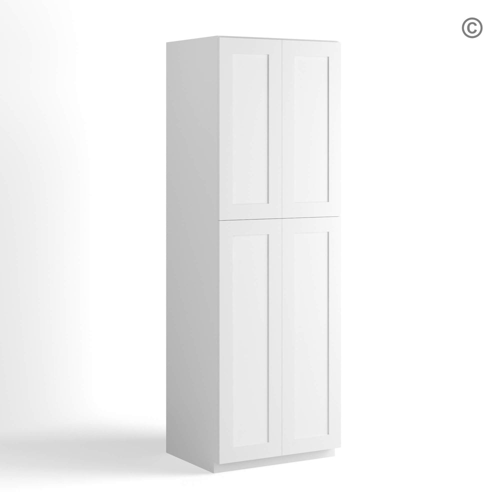 White Shaker 24″ W Utility Pantry Cabinet