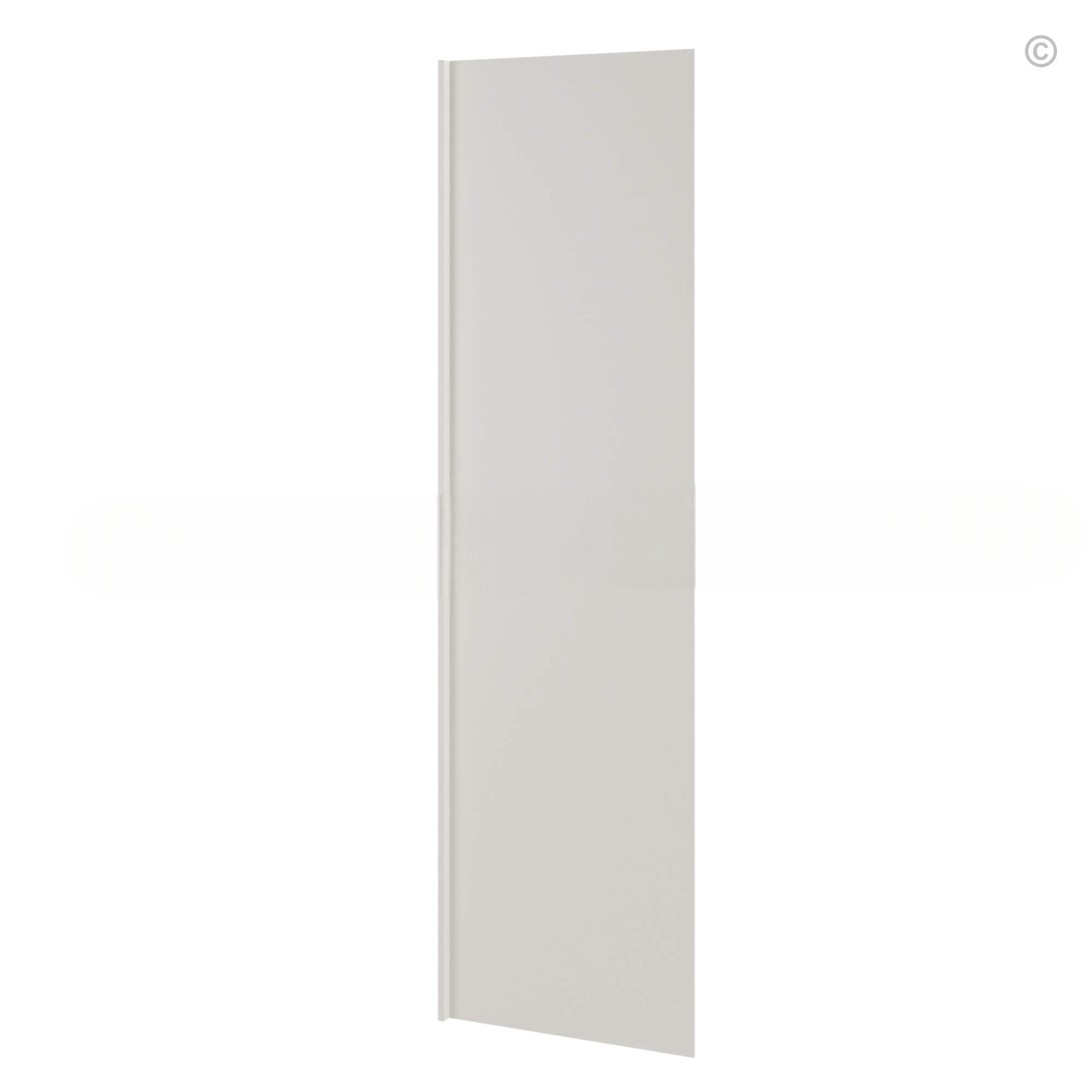 Dove White Slim Shaker Refrigerator End Panel Veneer