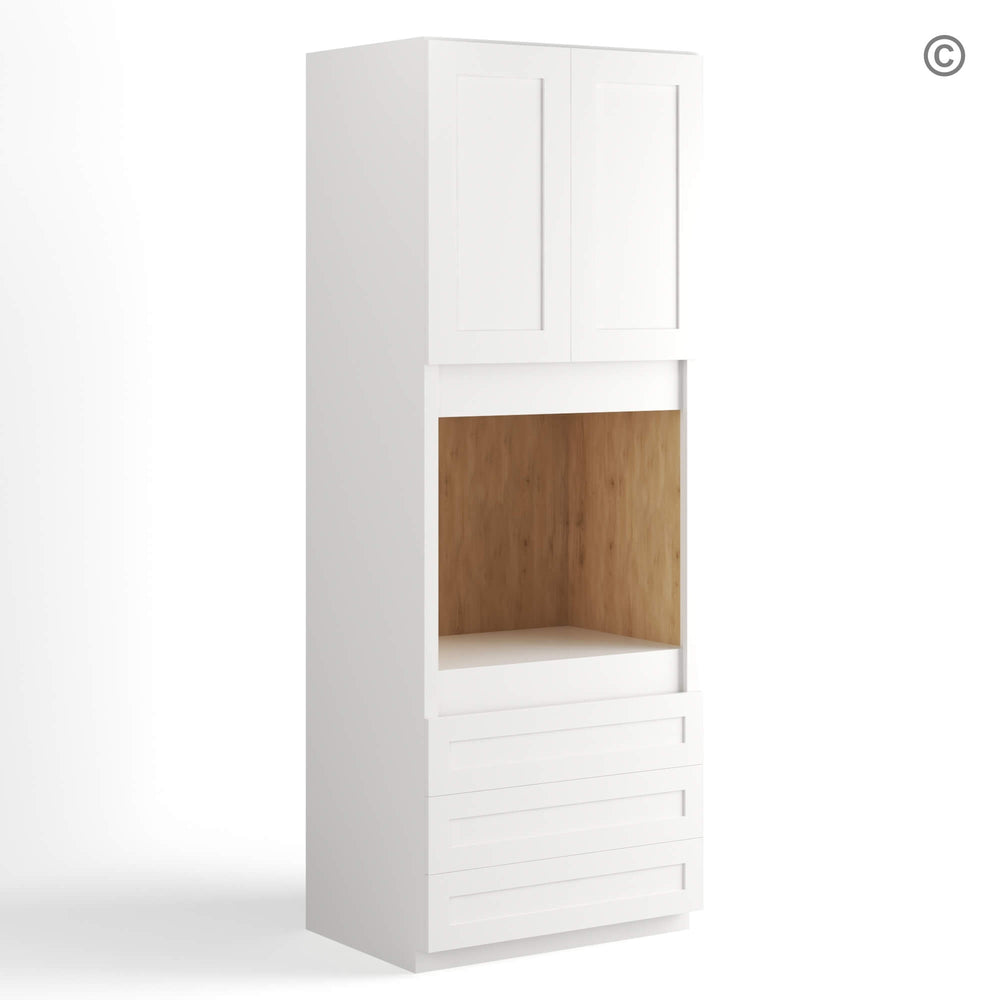 White Shaker 30″ W Oven Pantry Cabinet