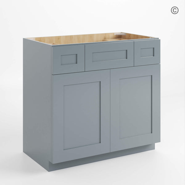 Gray Shaker Vanity Combo Cabinet