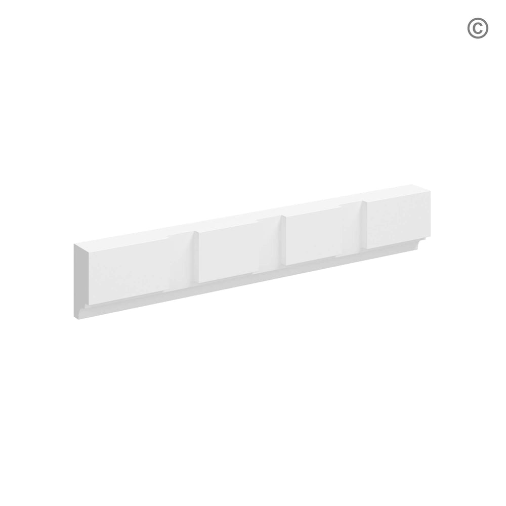 White Shaker Dentil Moulding