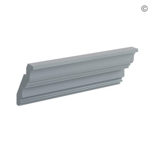 Gray Shaker Inset Crown Moulding
