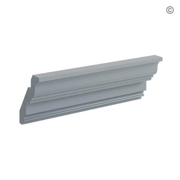 Gray Shaker Inset Crown Moulding