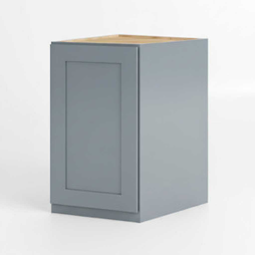 Gray Shaker Base End Cabinet
