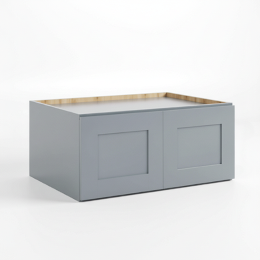 Gray Shaker 33″ W Refrigerator Wall Cabinet 24″ Deep