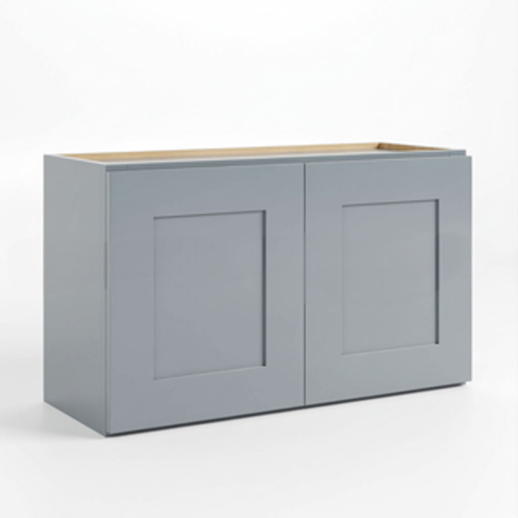 Gray Shaker 12″ H Double Door Wall Cabinet