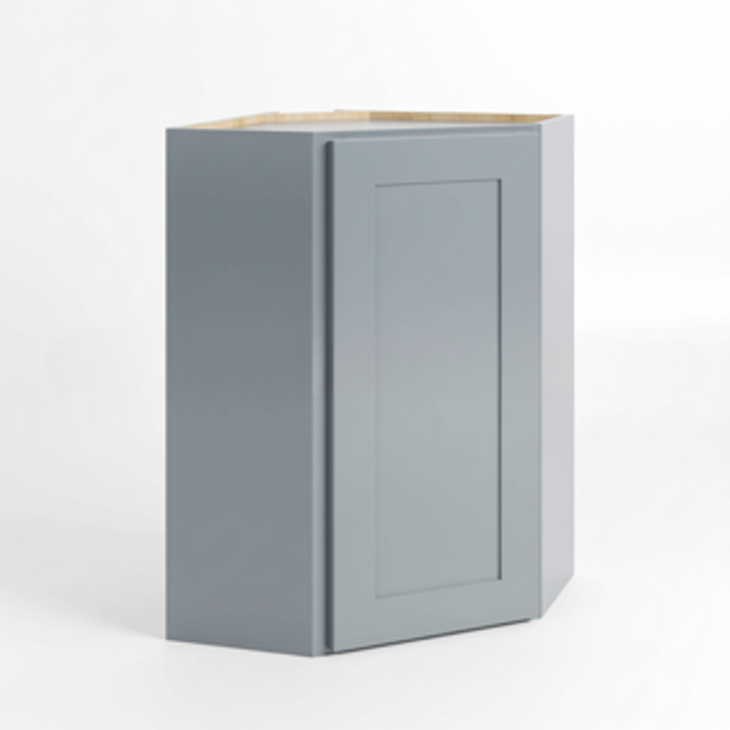 Gray Shaker 24″ Diagonal Corner Wall Shelf